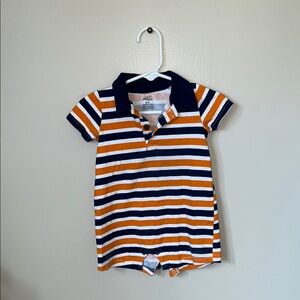 Carter's Bold Striped Bodysuit - Navy and Orange